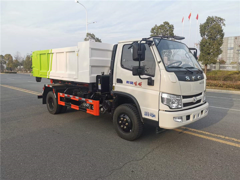 藍(lán)牌時風(fēng)重載版鉤臂垃圾車